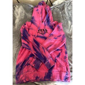 Vans Men's Tye Dye Pullover Hoodie Sz S Fuchsia Purple/Drawstring/Pocket